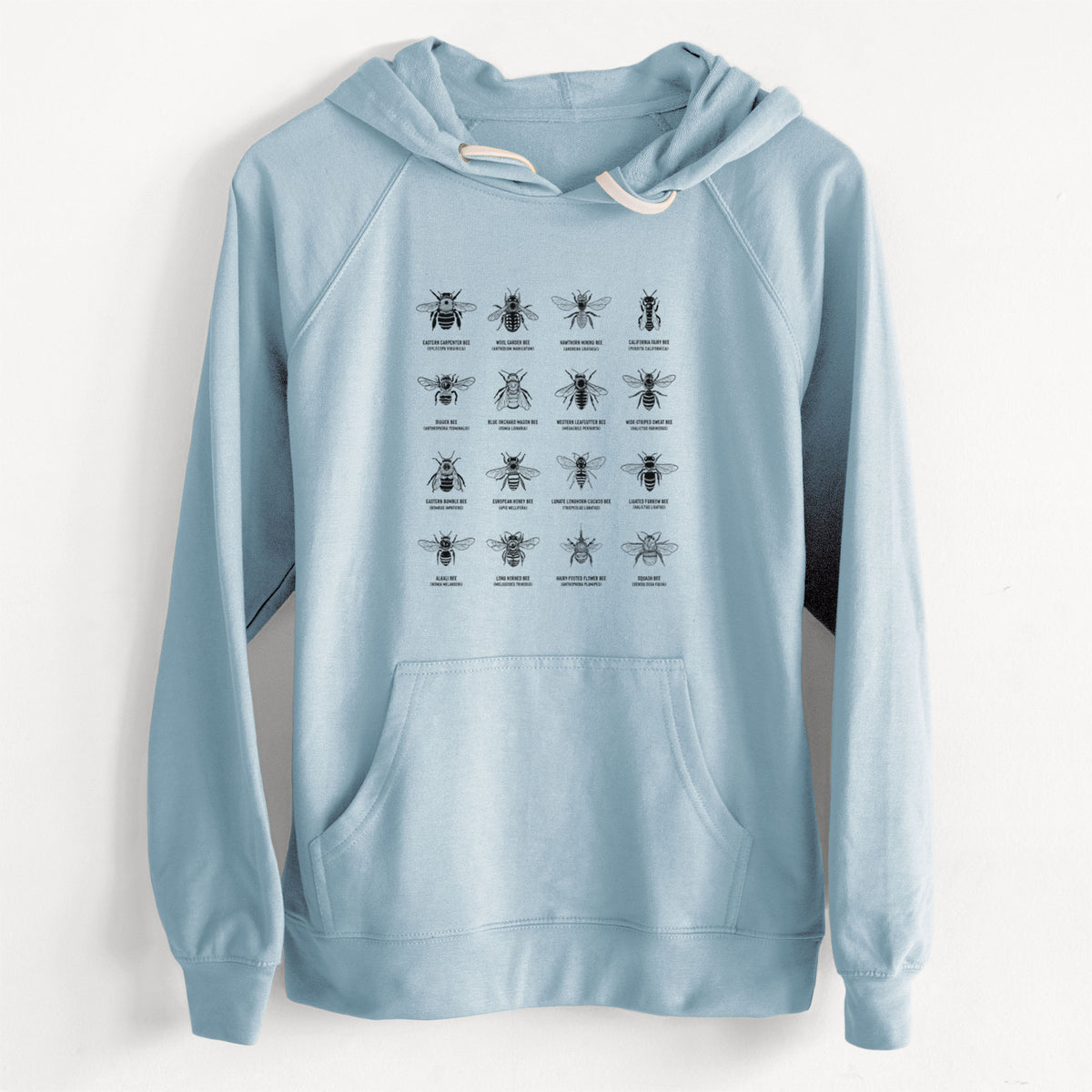 CLEARANCE - Bee Chart - Bees in North America  - Unisex Slim Fit Loopback Terry Hoodie