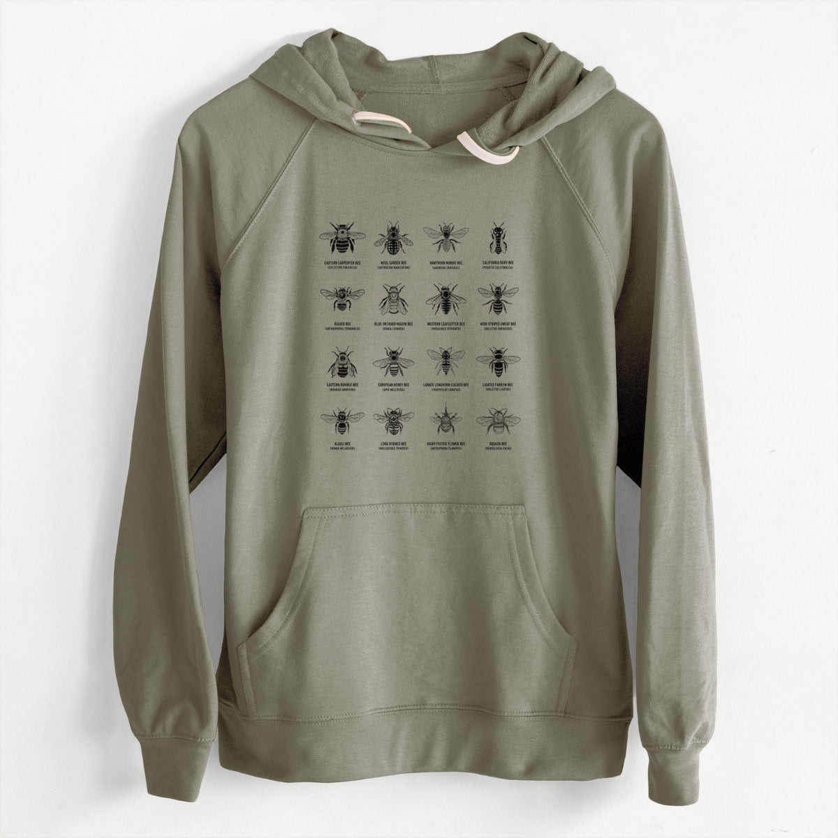 CLEARANCE - Bee Chart - Bees in North America  - Unisex Slim Fit Loopback Terry Hoodie