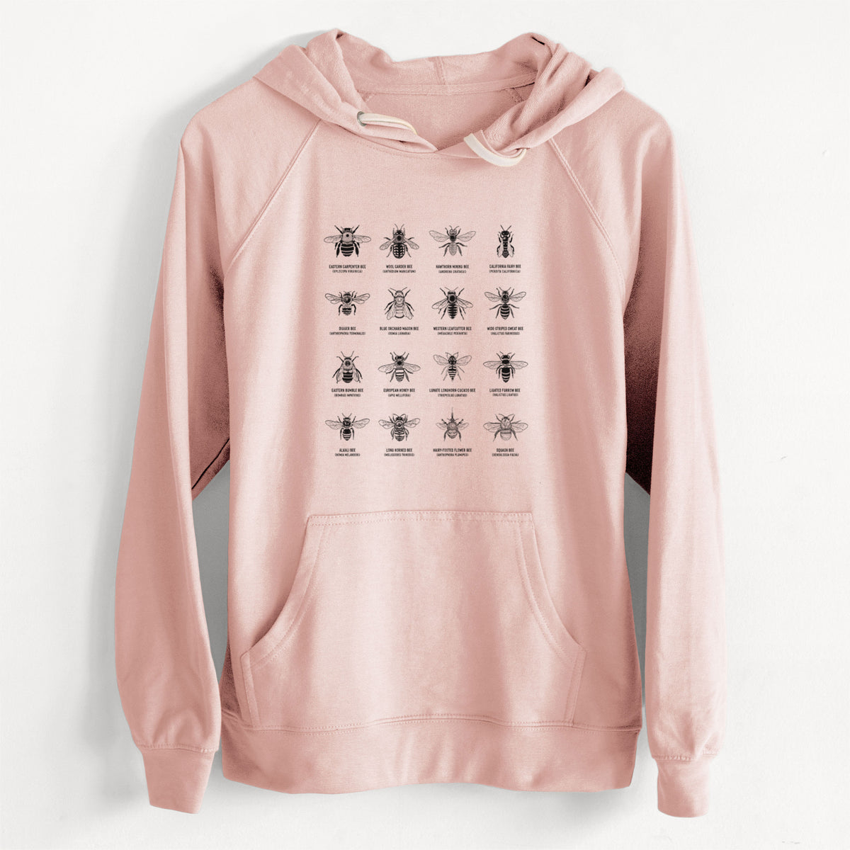 CLEARANCE - Bee Chart - Bees in North America  - Unisex Slim Fit Loopback Terry Hoodie