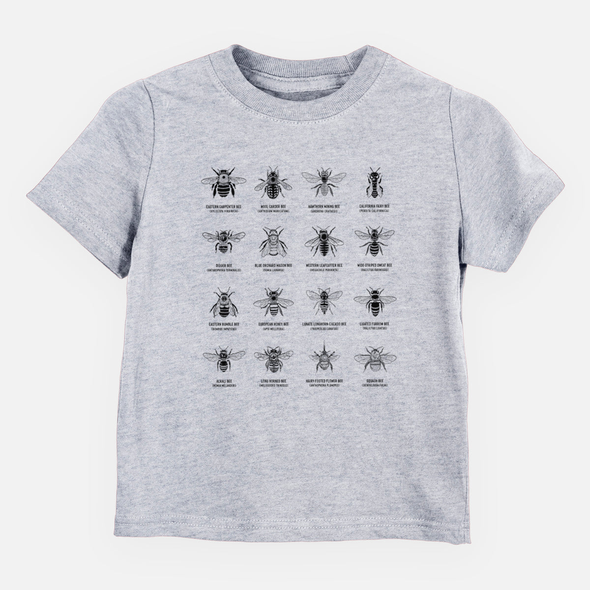Bee Chart - Bees in North America - Kids Shirt