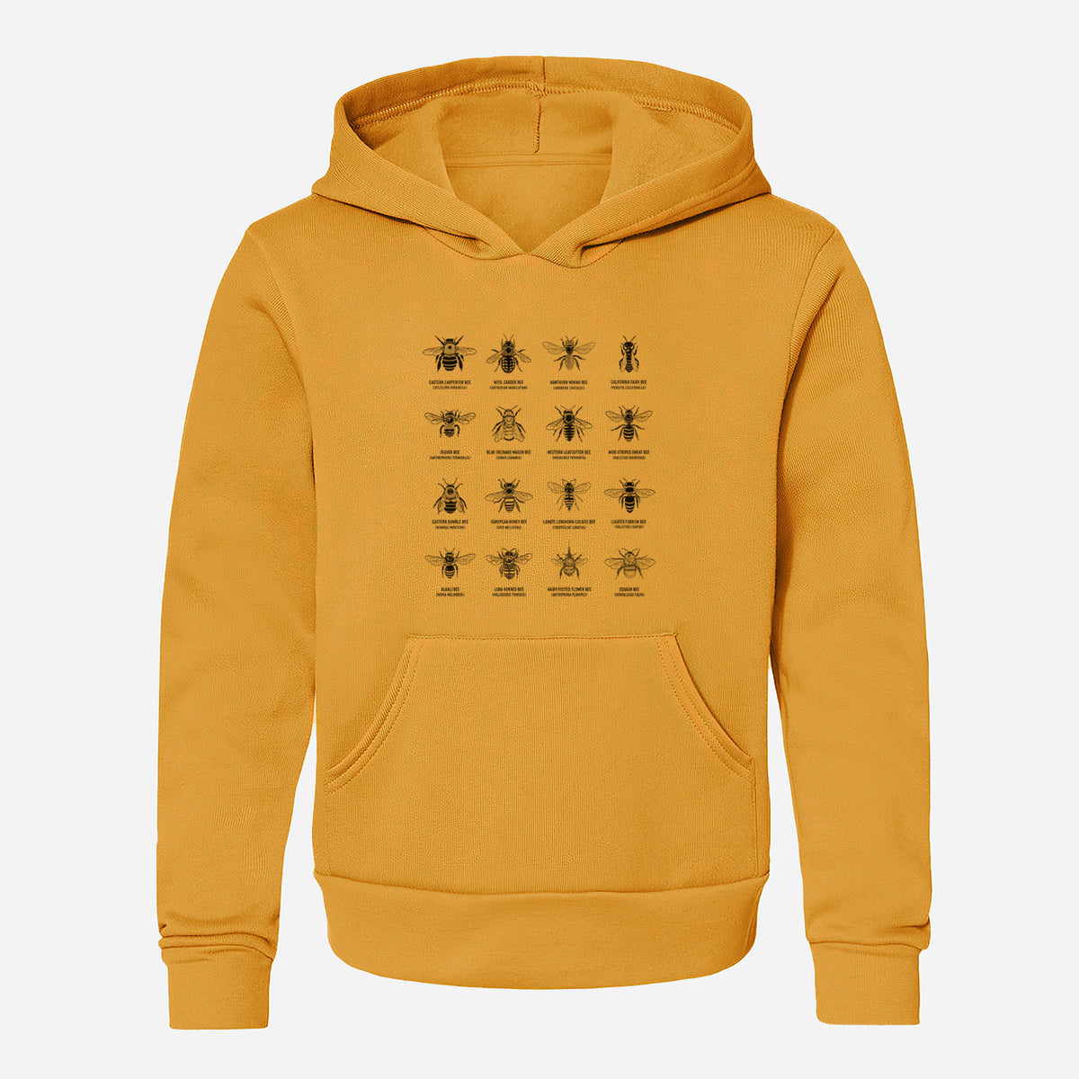 Bee Chart - Bees in North America - Youth Hoodie Sweatshirt