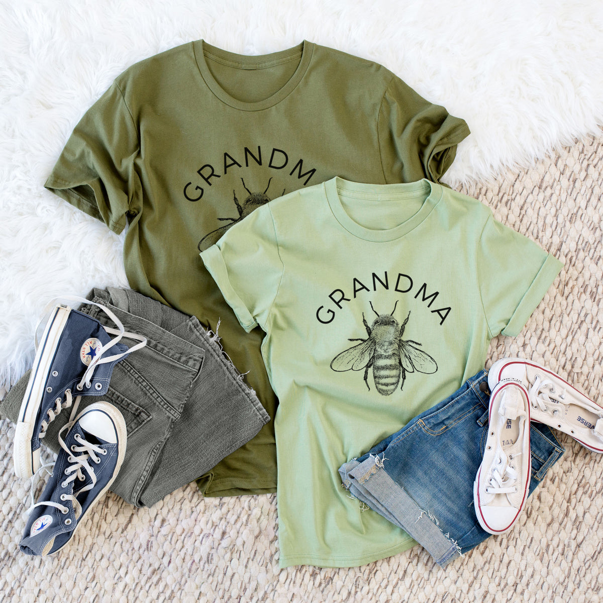 CLOSEOUT - Grandma Bee - Unisex Crewneck - Made in USA - 100% Organic Cotton