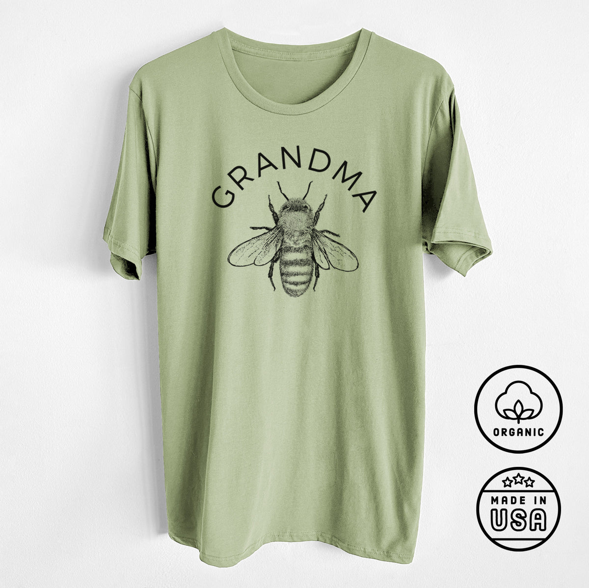 CLOSEOUT - Grandma Bee - Unisex Crewneck - Made in USA - 100% Organic Cotton