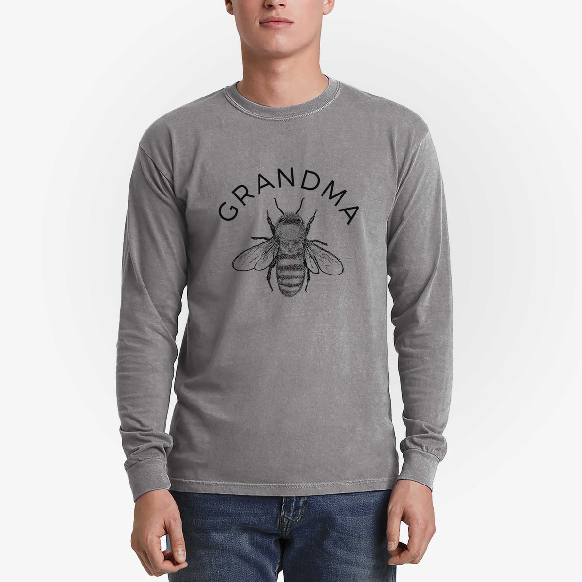 Grandma Bee - Men&#39;s Heavyweight 100% Cotton Long Sleeve