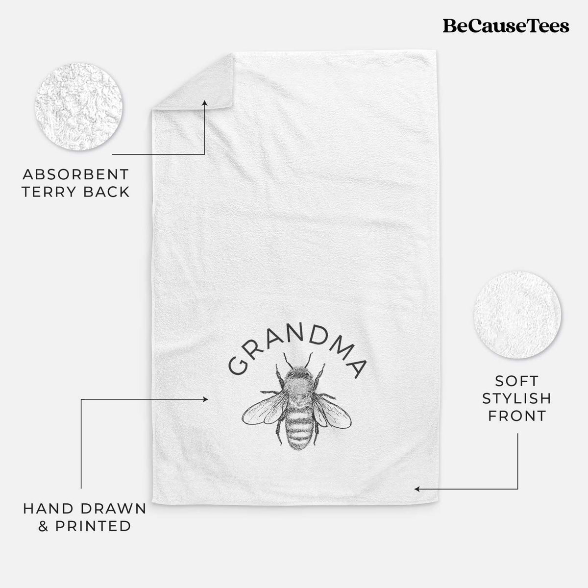 Grandma Bee Premium Decorative Hand Towel