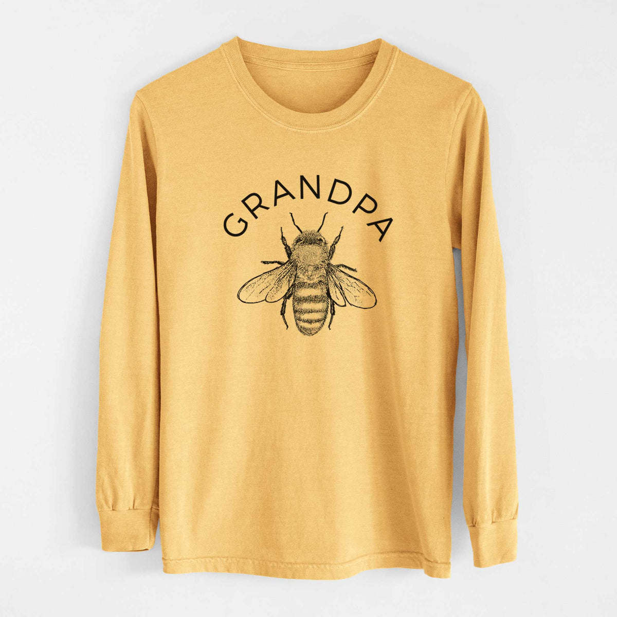 Grandpa Bee - Men&#39;s Heavyweight 100% Cotton Long Sleeve