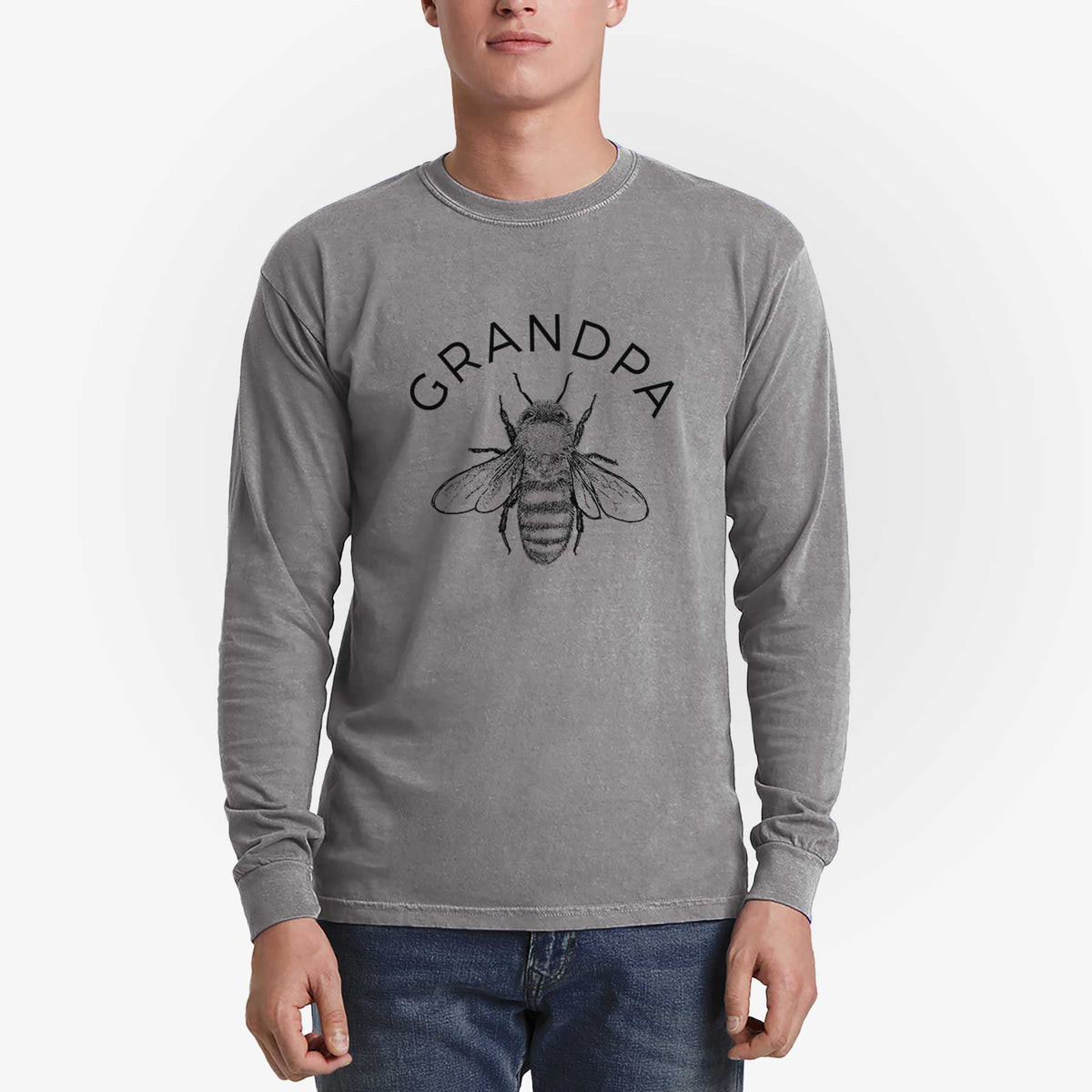 Grandpa Bee - Men&#39;s Heavyweight 100% Cotton Long Sleeve