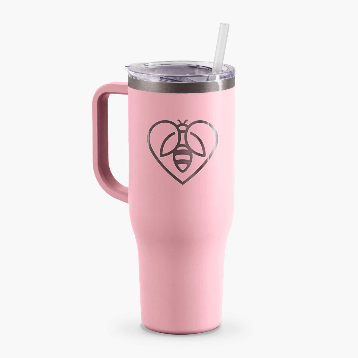 Bee Heart Icon - 40oz Tumbler with Handle