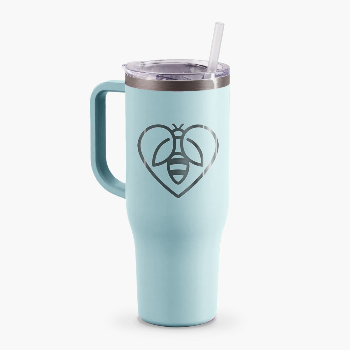 Bee Heart Icon - 40oz Tumbler with Handle