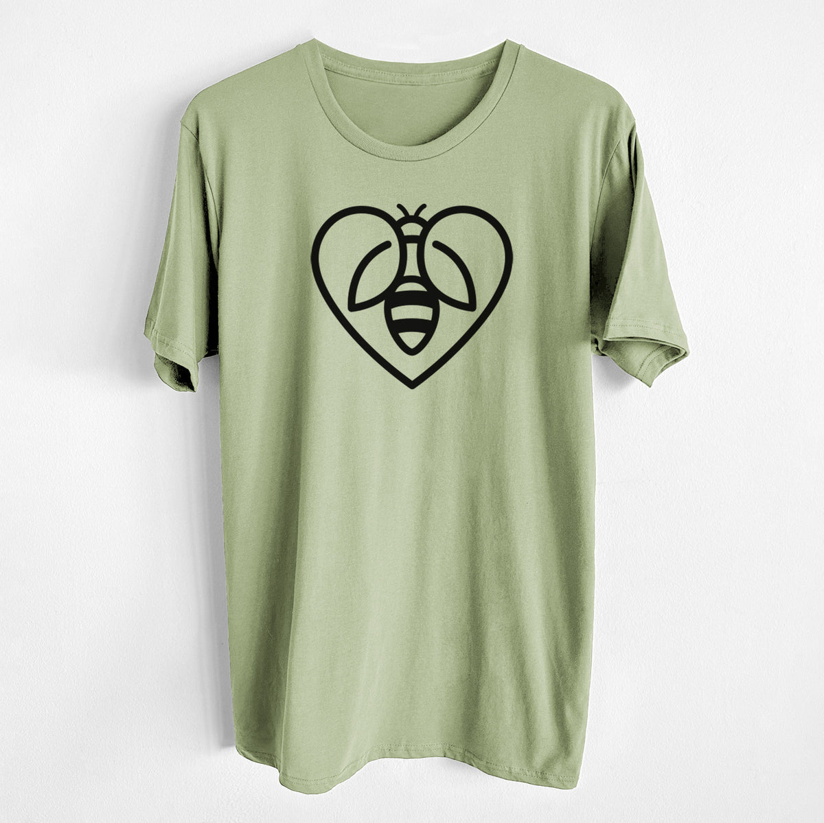 CLOSEOUT - Bee Heart Icon - Unisex Crewneck - Made in USA - 100% Organic Cotton