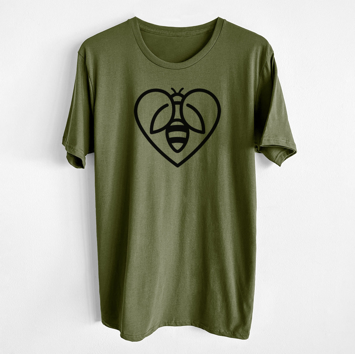 CLOSEOUT - Bee Heart Icon - Unisex Crewneck - Made in USA - 100% Organic Cotton