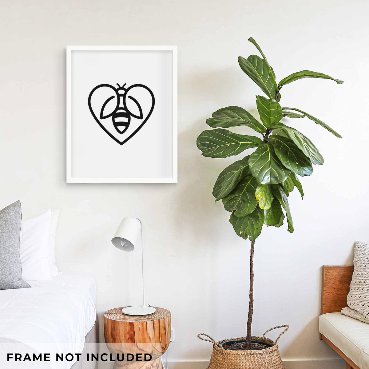 Bee Heart Icon - Fine Art Print