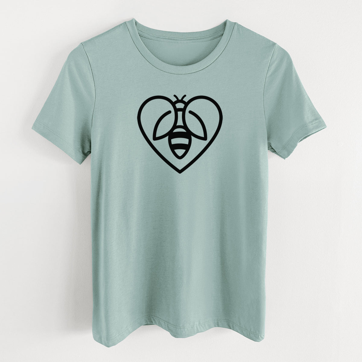 Bee Heart Icon - Women&#39;s Lightweight Relaxed Fit 100% Cotton Crewneck