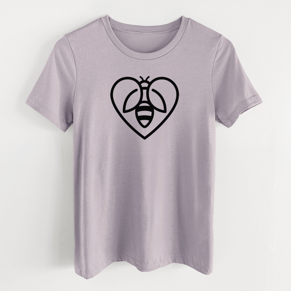 Bee Heart Icon - Women&#39;s Lightweight Relaxed Fit 100% Cotton Crewneck