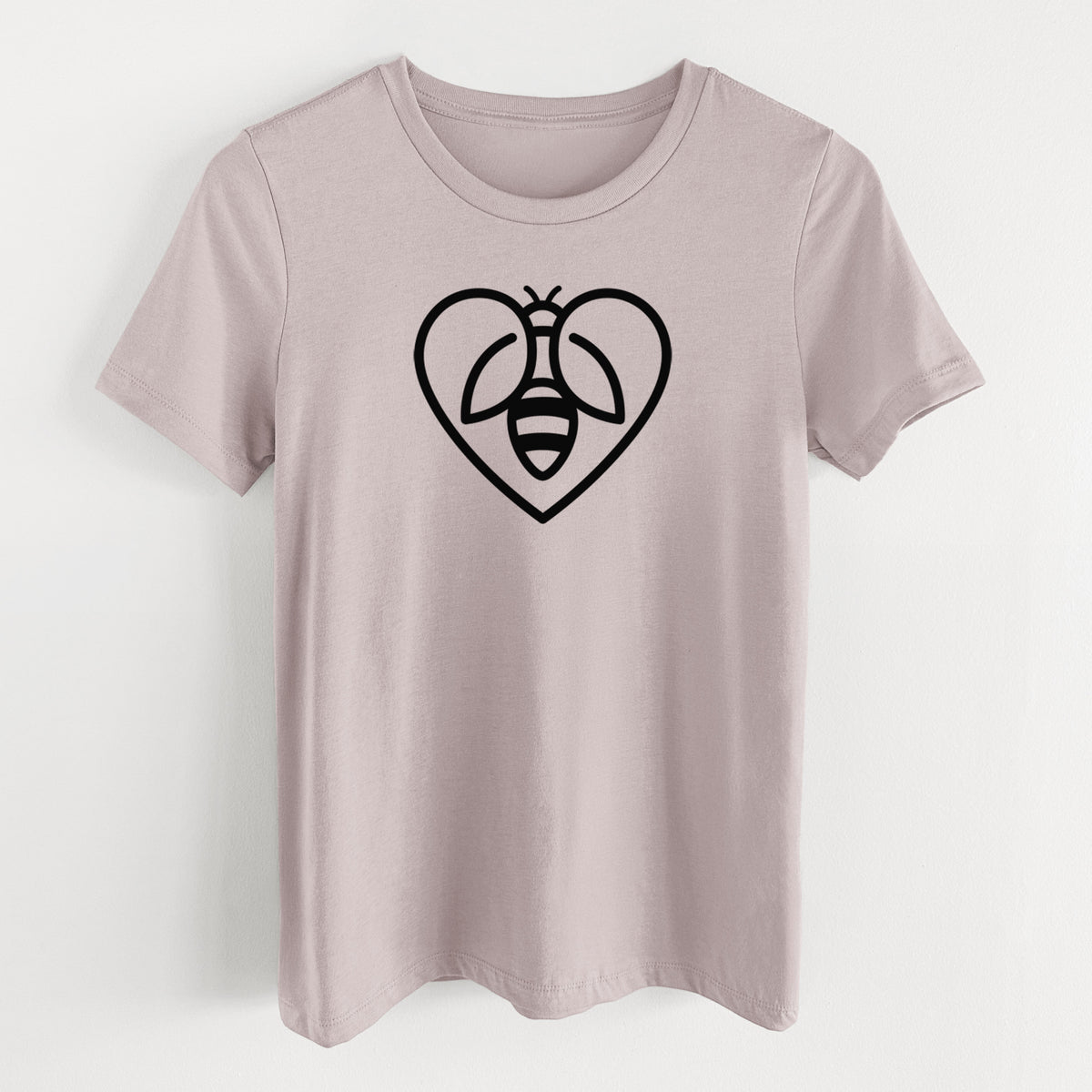 Bee Heart Icon - Women&#39;s Lightweight Relaxed Fit 100% Cotton Crewneck