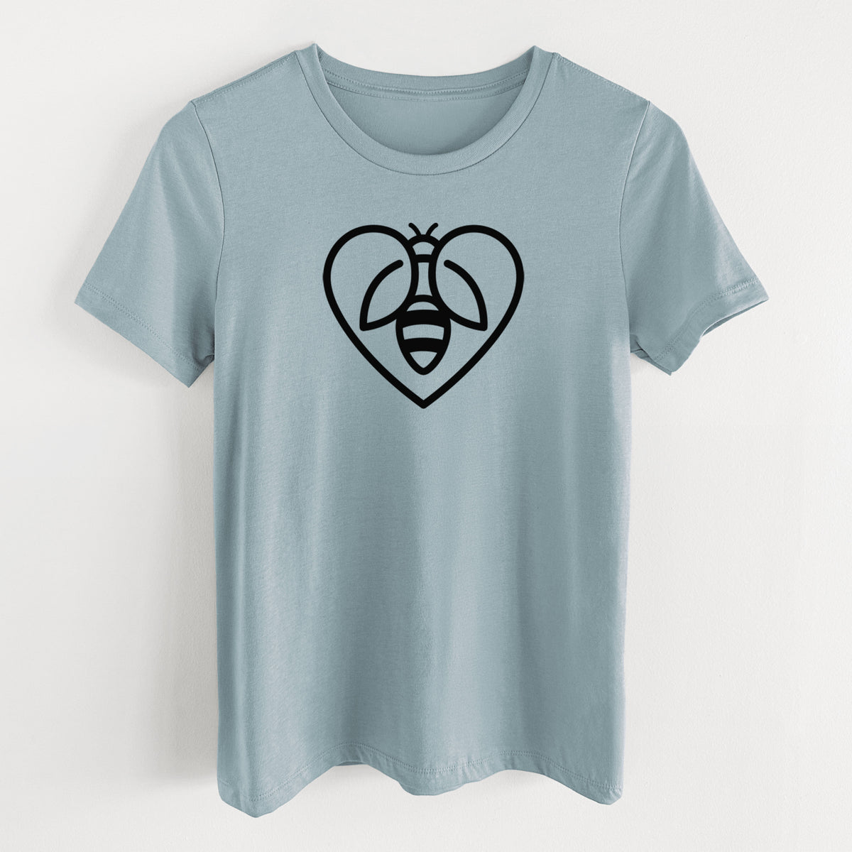 Bee Heart Icon - Women&#39;s Lightweight Relaxed Fit 100% Cotton Crewneck