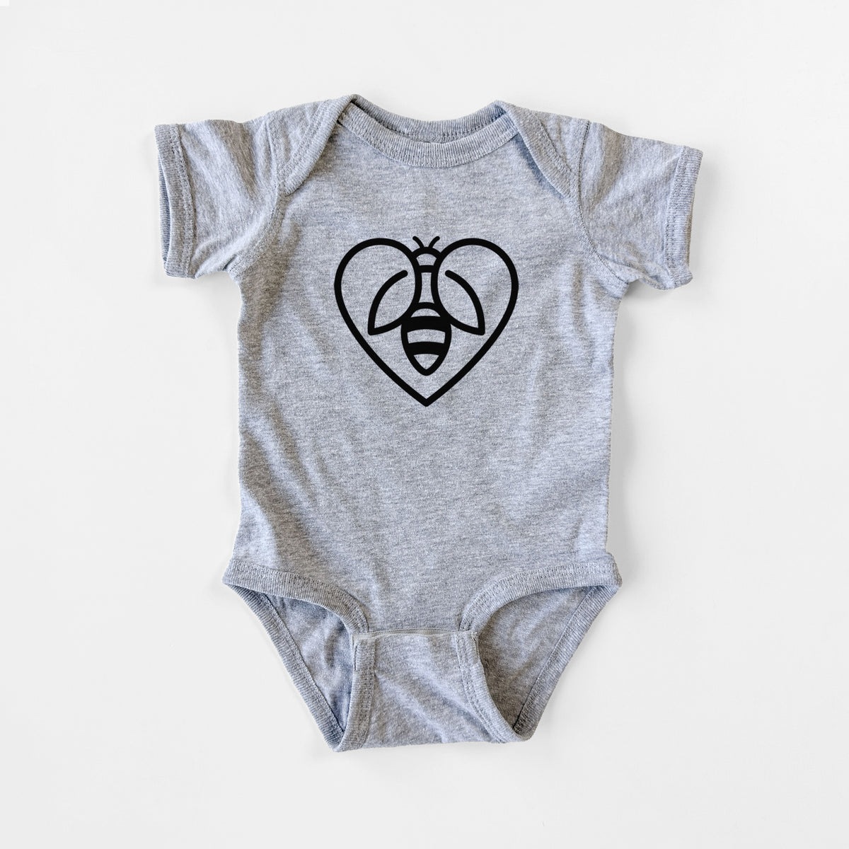 Bee Heart Icon - Baby Fine Jersey Bodysuit