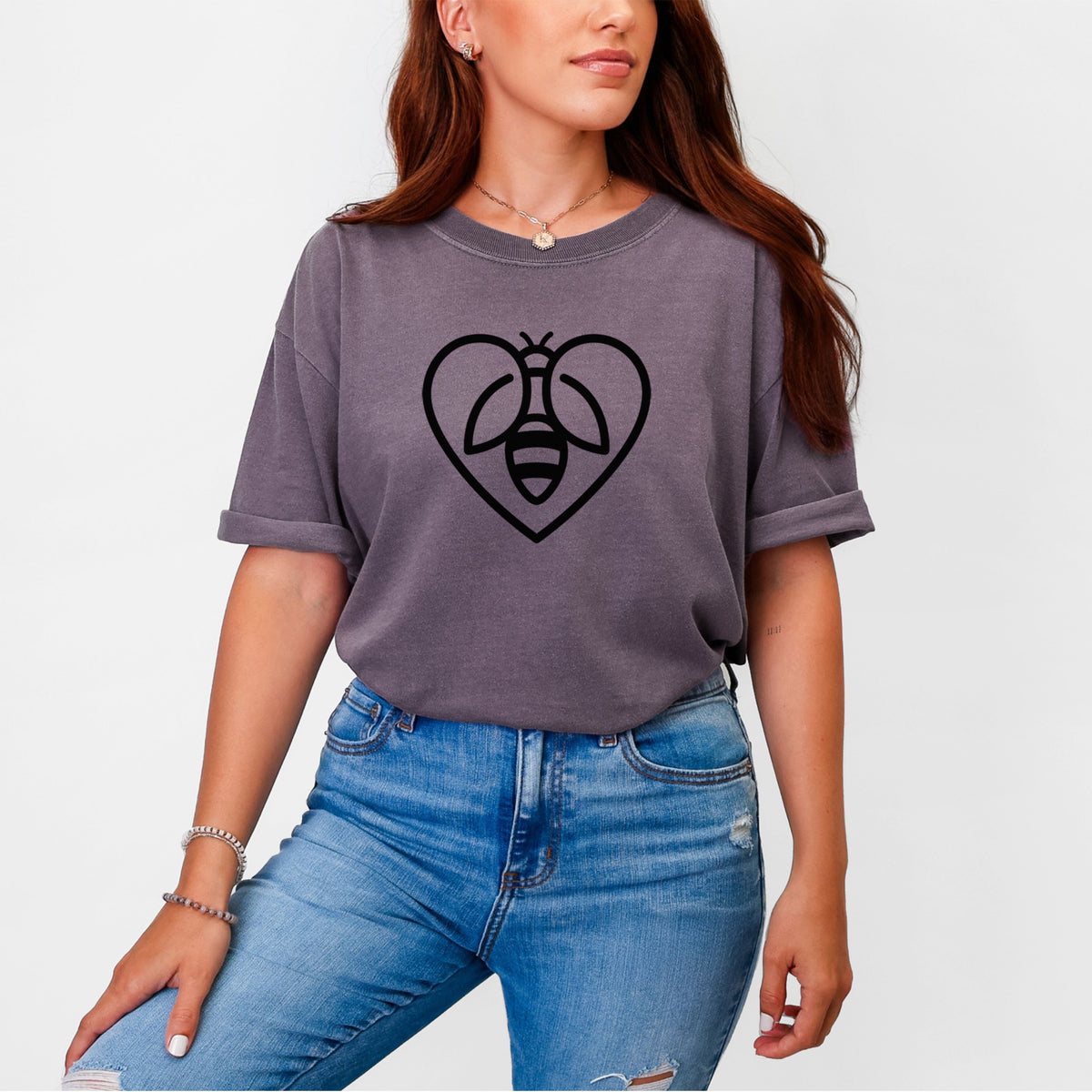 Bee Heart Icon - Unisex Comfort Colors Garment-Dyed Heavyweight T-shirt