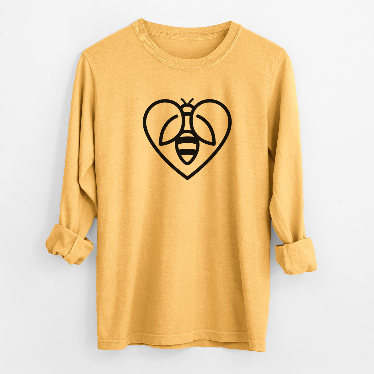 Bee Heart Icon - Unisex Comfort Colors 100% Cotton Long Sleeve