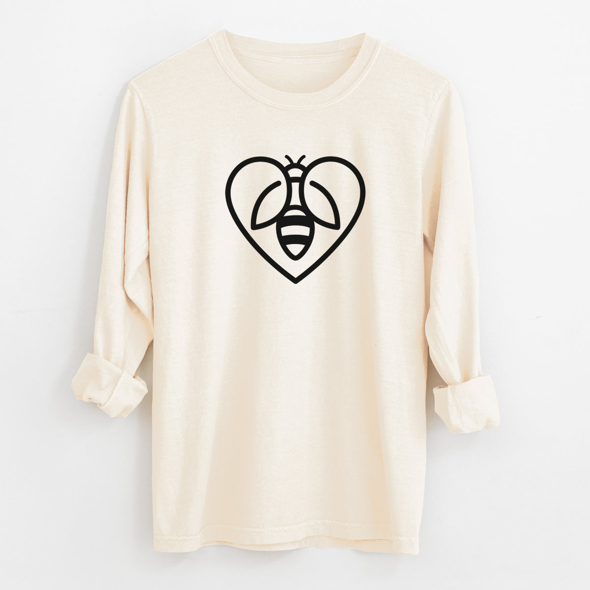 Bee Heart Icon - Unisex Comfort Colors 100% Cotton Long Sleeve