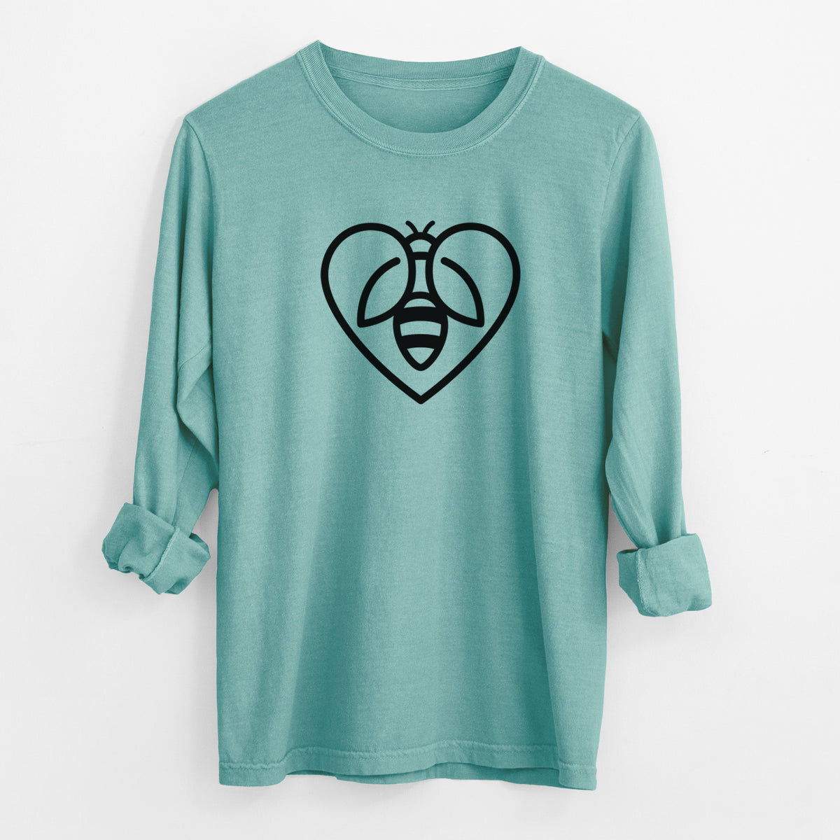 Bee Heart Icon - Unisex Comfort Colors 100% Cotton Long Sleeve