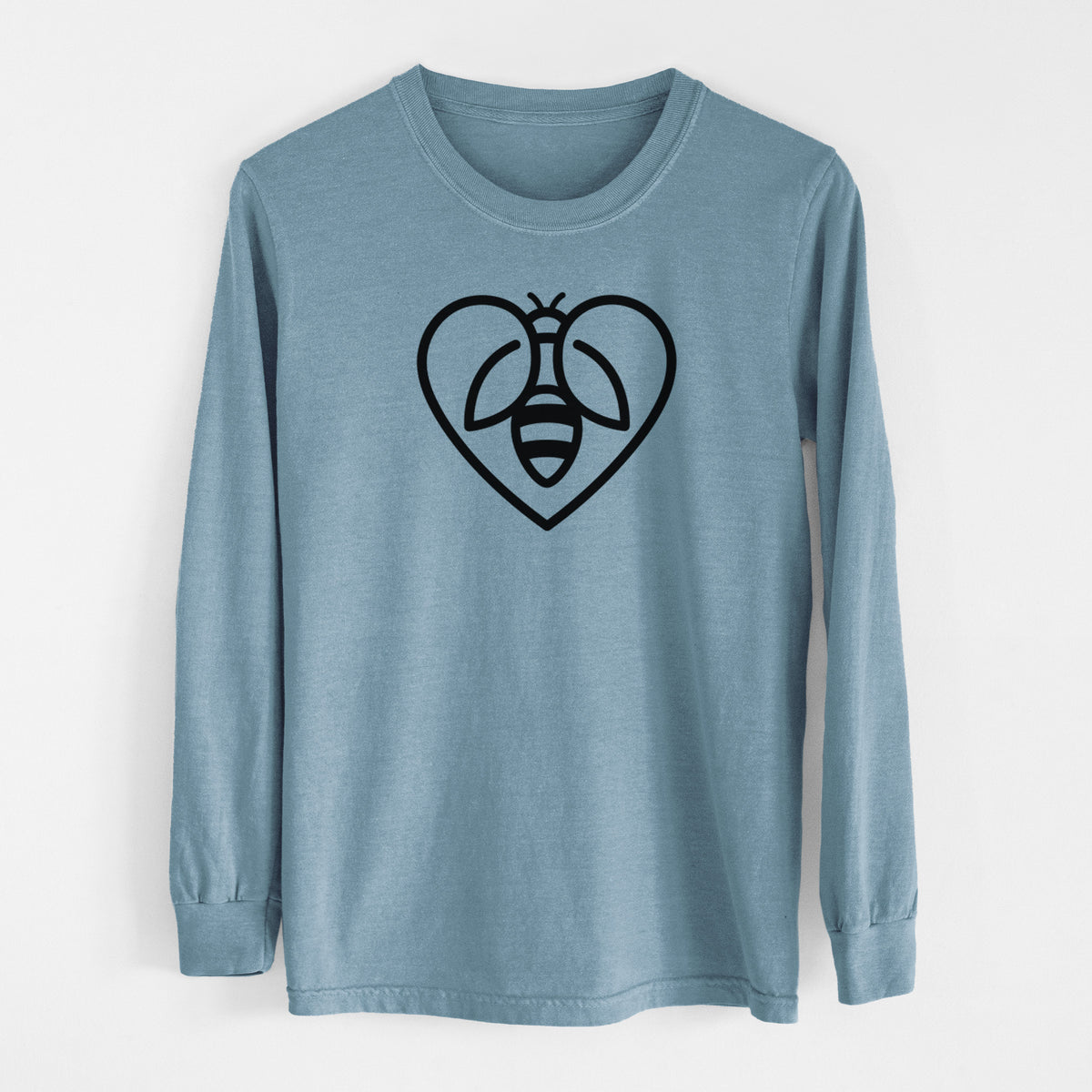 Bee Heart Icon - Unisex Comfort Colors 100% Cotton Long Sleeve