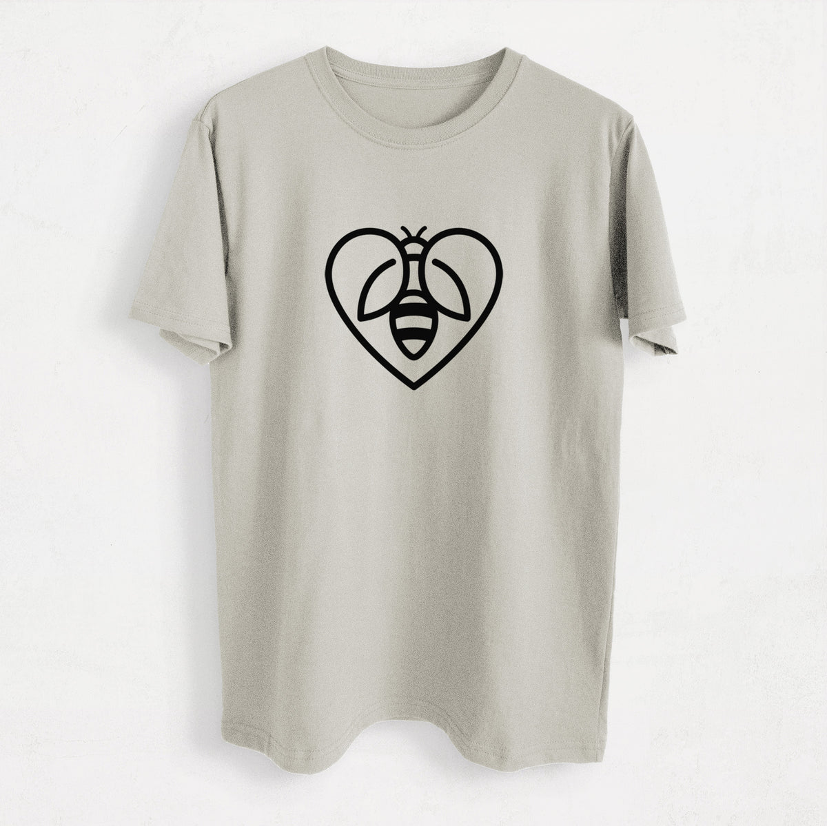 Bee Heart Icon - Heavyweight Men&#39;s 100% Organic Cotton Tee