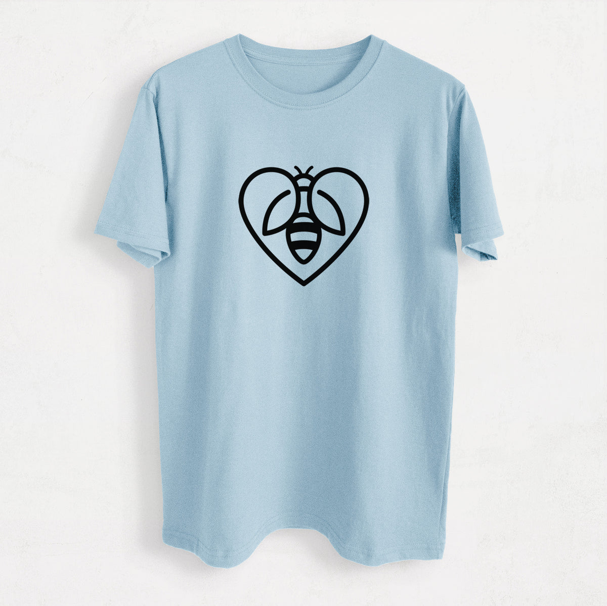 Bee Heart Icon - Heavyweight Men&#39;s 100% Organic Cotton Tee