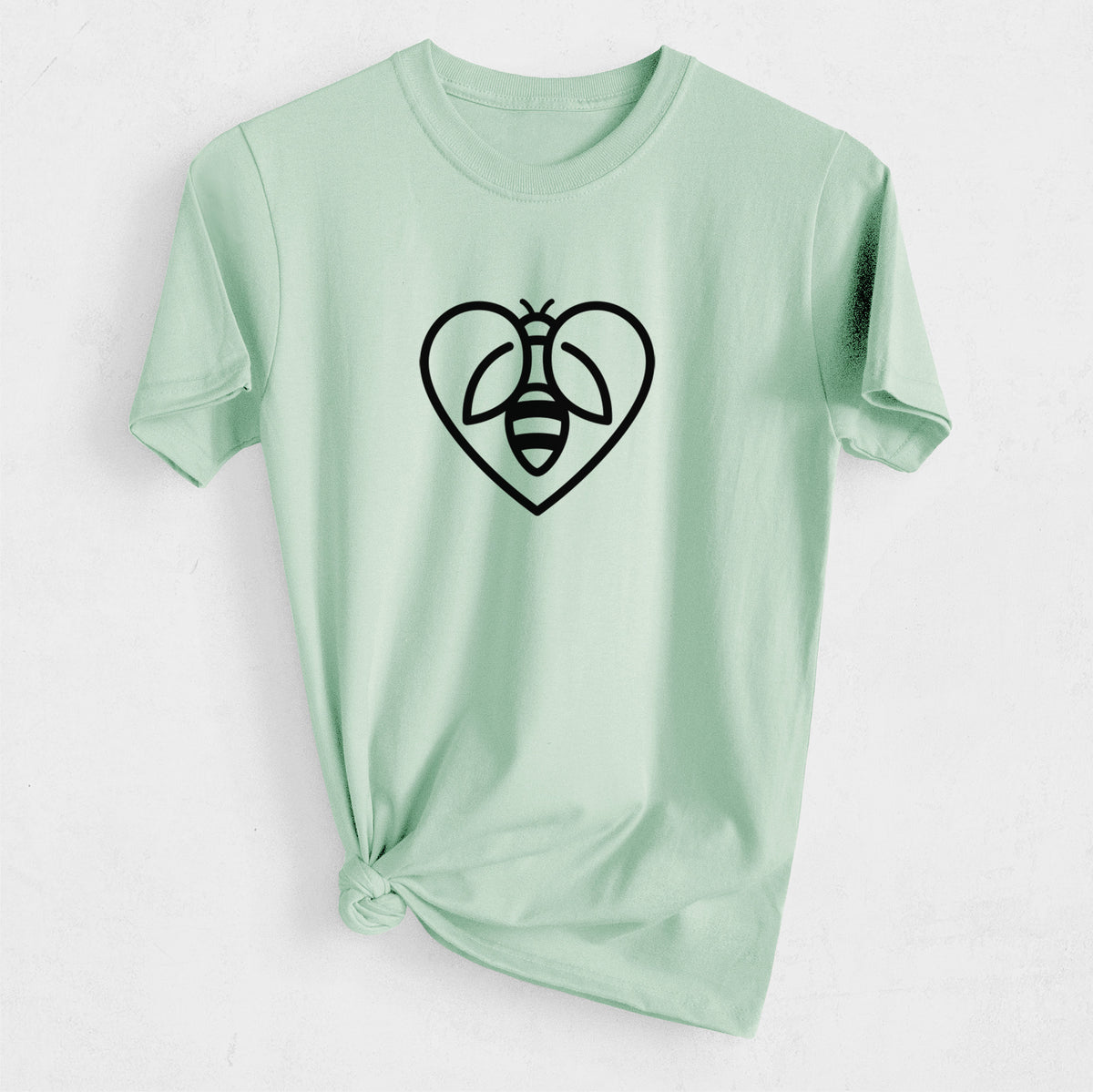 Bee Heart Icon - Heavyweight Men&#39;s 100% Organic Cotton Tee