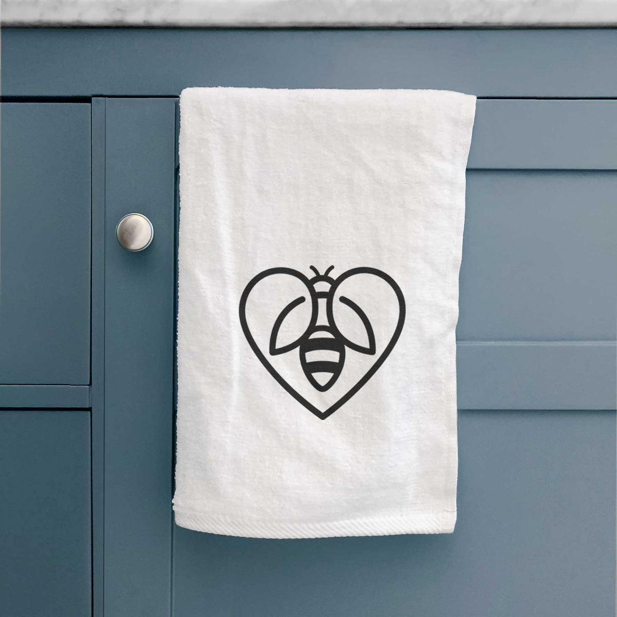 Bee Heart Icon Premium Decorative Hand Towel