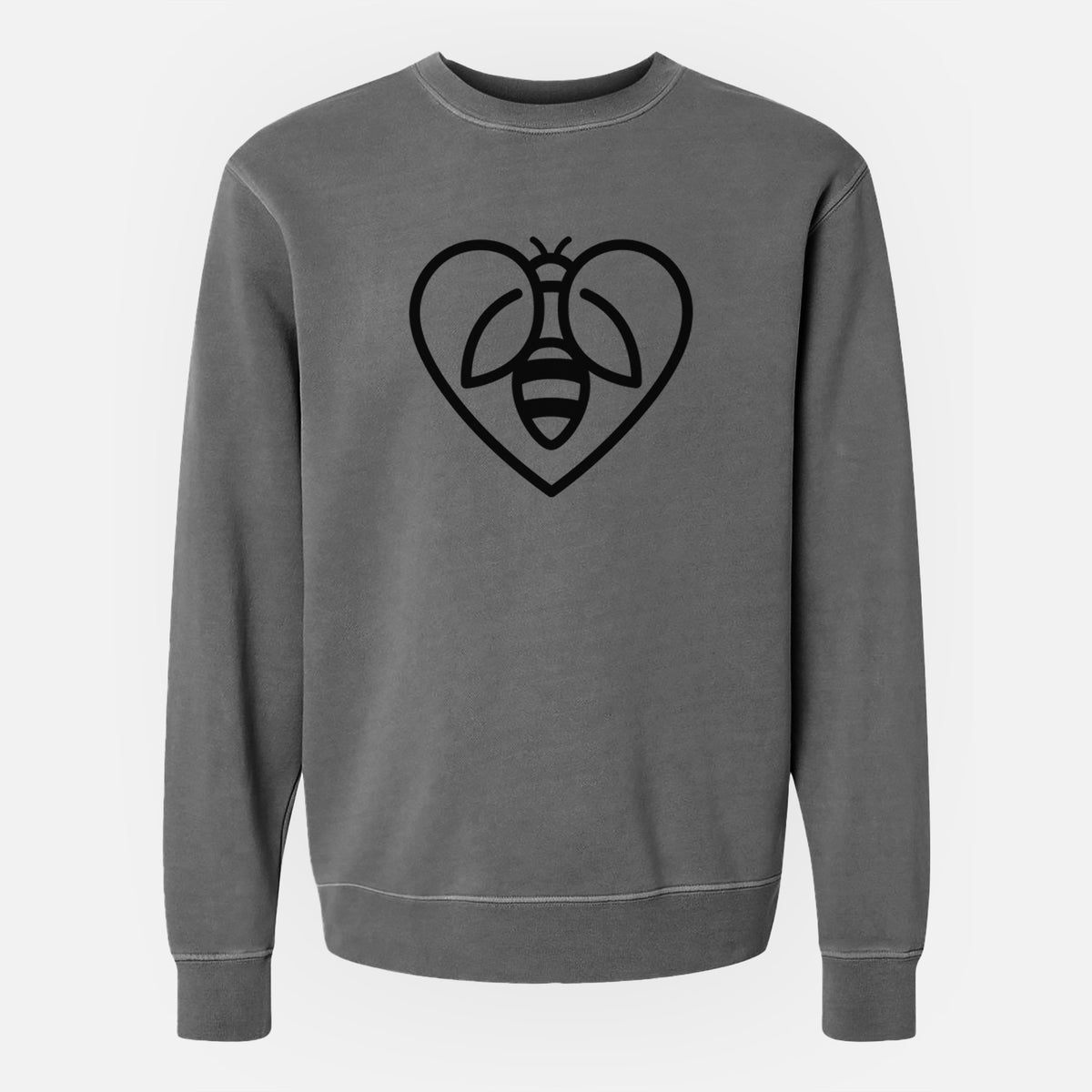 Bee Heart Icon - Unisex Pigment Dyed Crew Sweatshirt