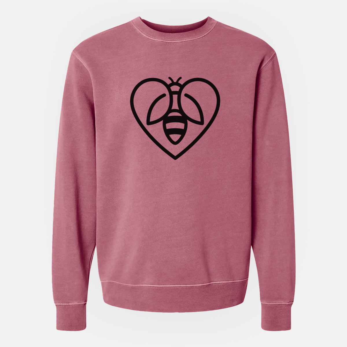 Bee Heart Icon - Unisex Pigment Dyed Crew Sweatshirt