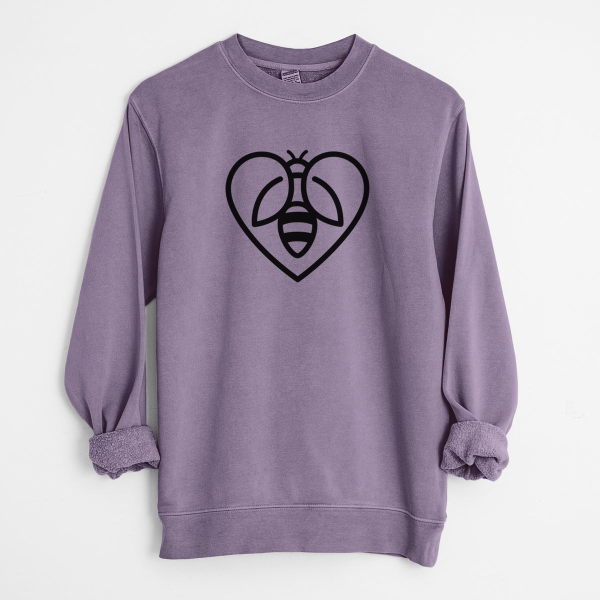 Bee Heart Icon - Unisex Pigment Dyed Crew Sweatshirt