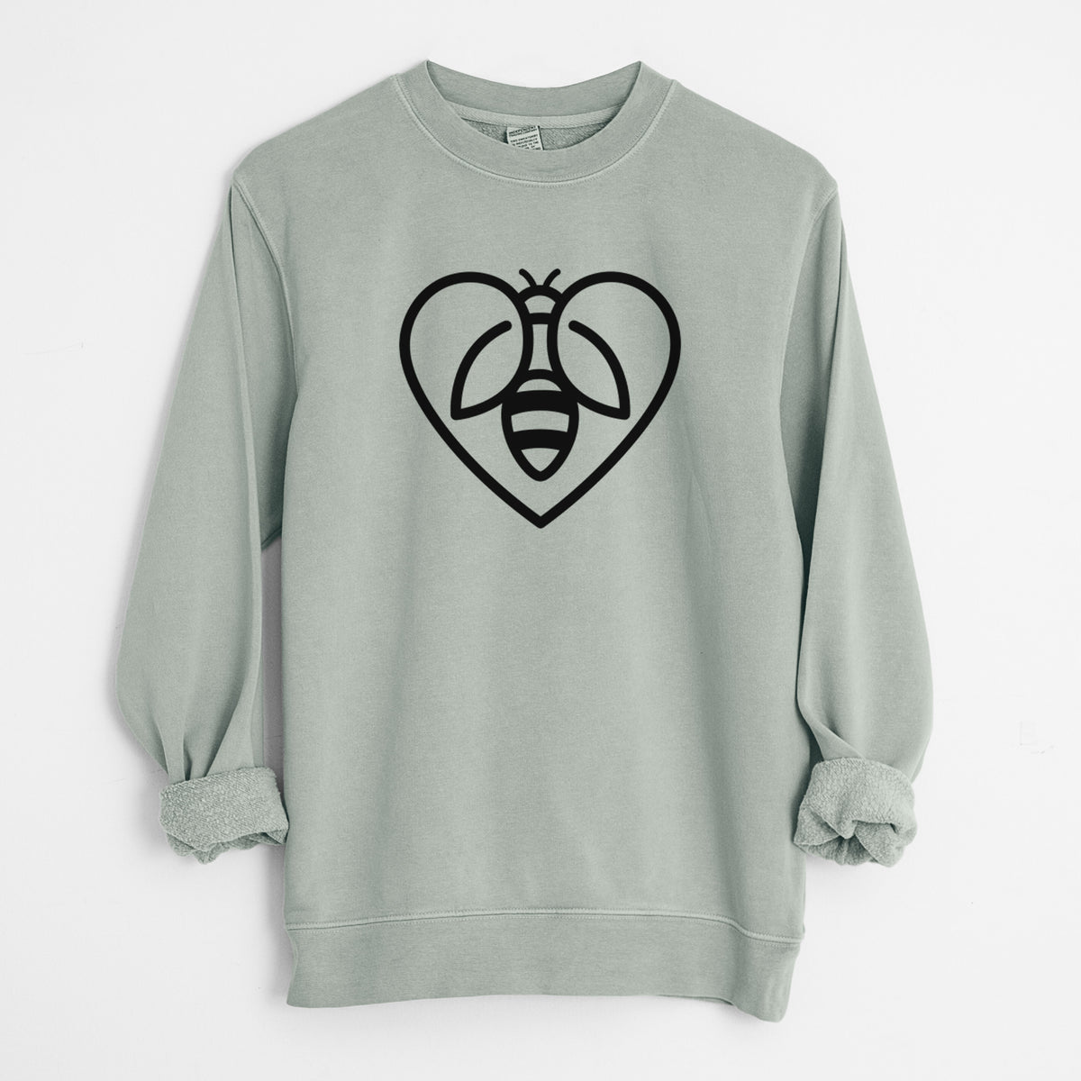 Bee Heart Icon - Unisex Pigment Dyed Crew Sweatshirt