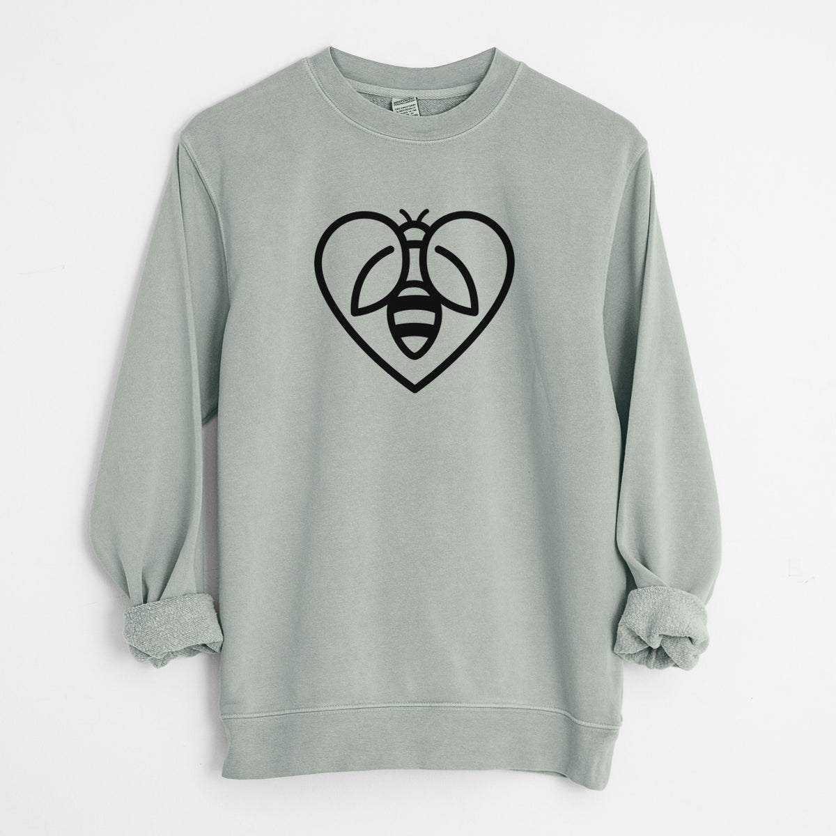 Bee Heart Icon - Unisex Pigment Dyed Crew Sweatshirt