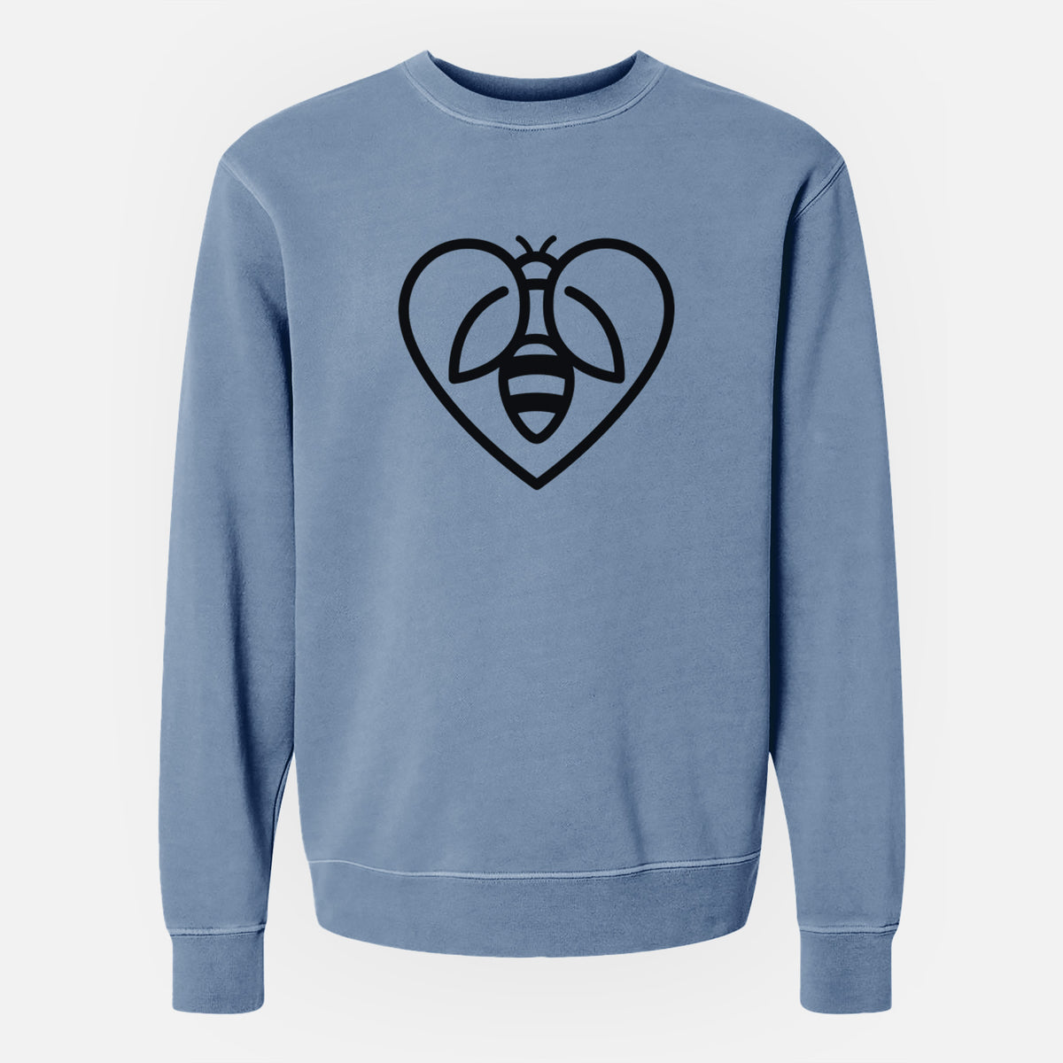 Bee Heart Icon - Unisex Pigment Dyed Crew Sweatshirt