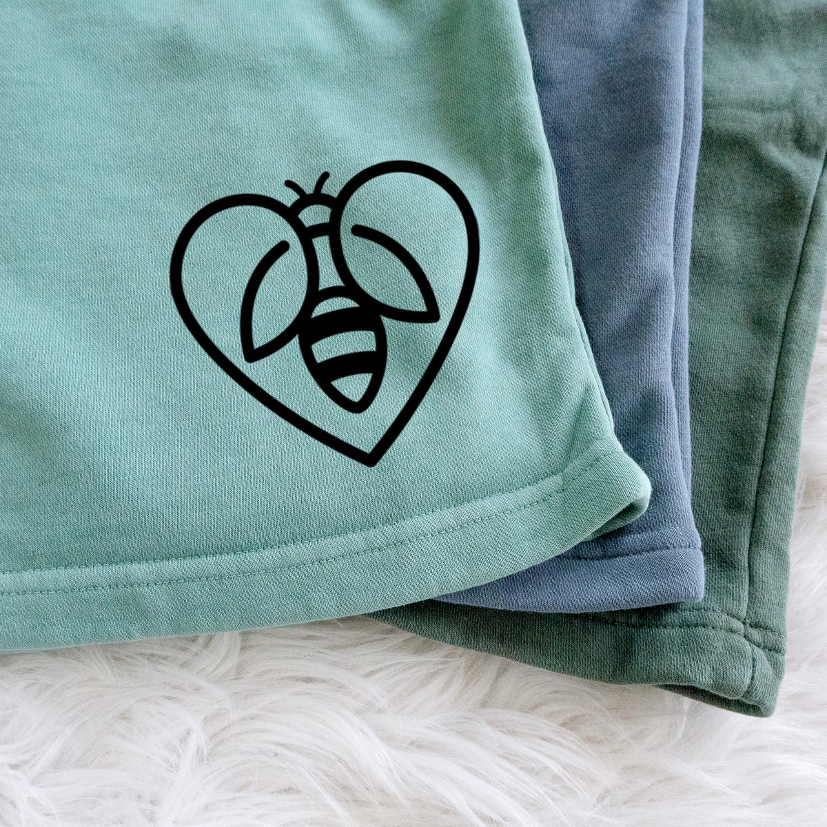 Bee Heart Icon - Unisex Pigment Dyed Shorts