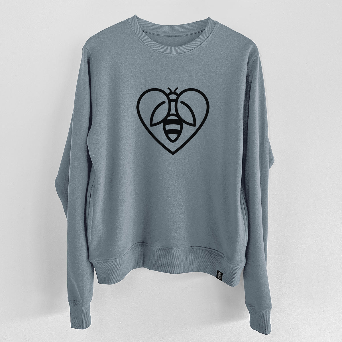 Bee Heart Icon  - Unisex Reclaimed Crewneck Sweatshirt