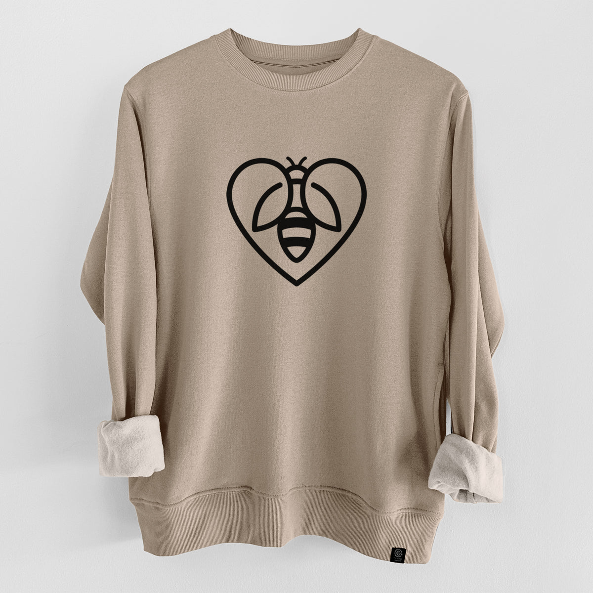 Bee Heart Icon  - Unisex Reclaimed Crewneck Sweatshirt