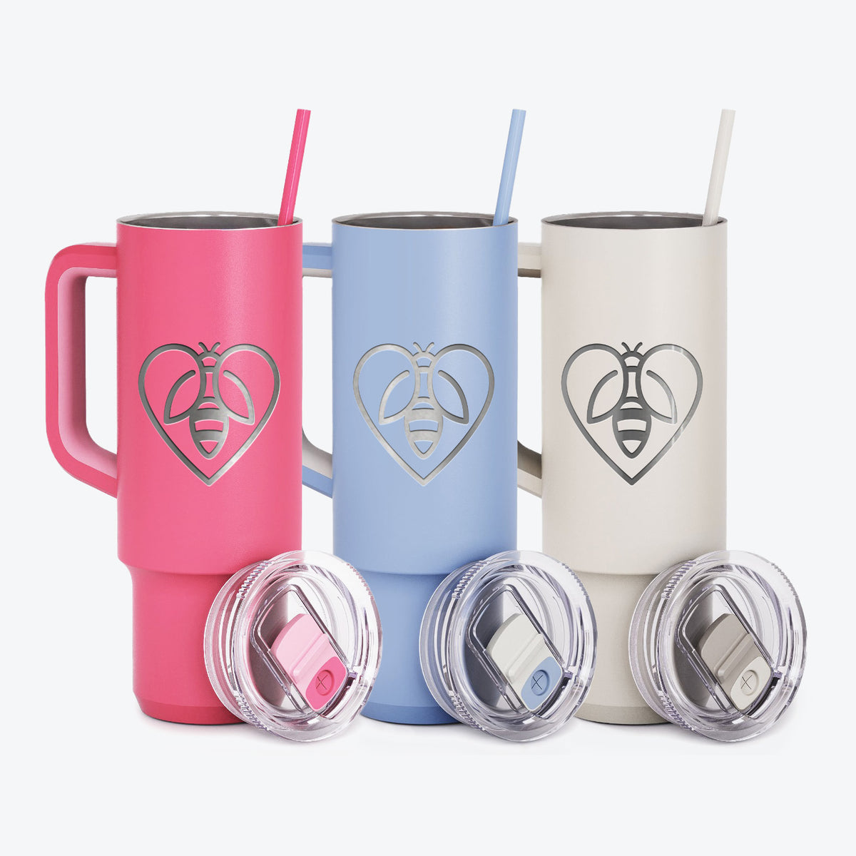 Bee Heart Icon - 40oz Skinny Recharge Tumbler