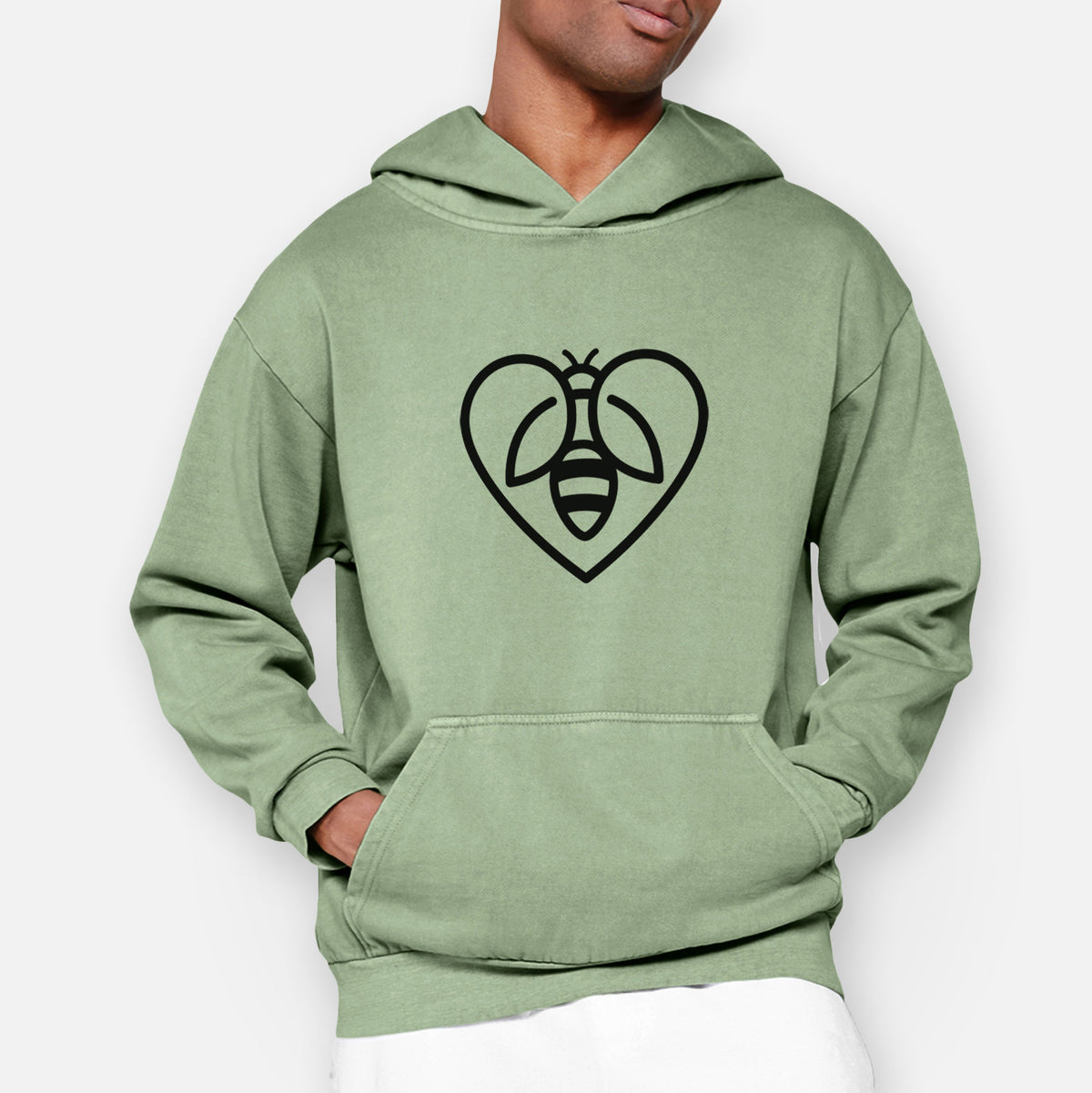 Bee Heart Icon  - Urban Heavyweight Hoodie