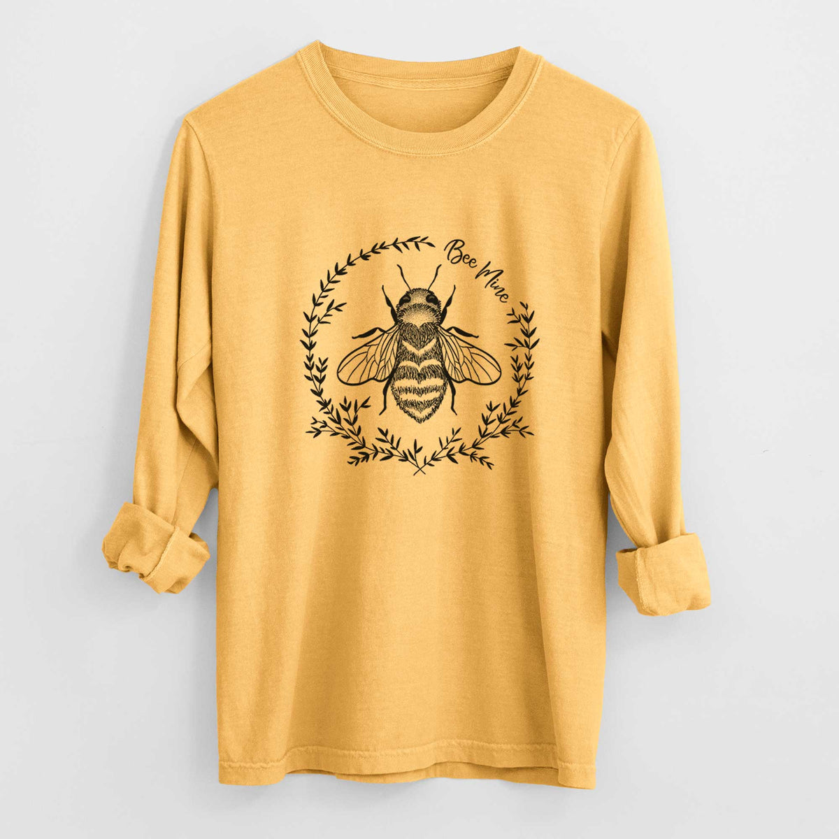 Bee Mine - Men&#39;s Heavyweight 100% Cotton Long Sleeve