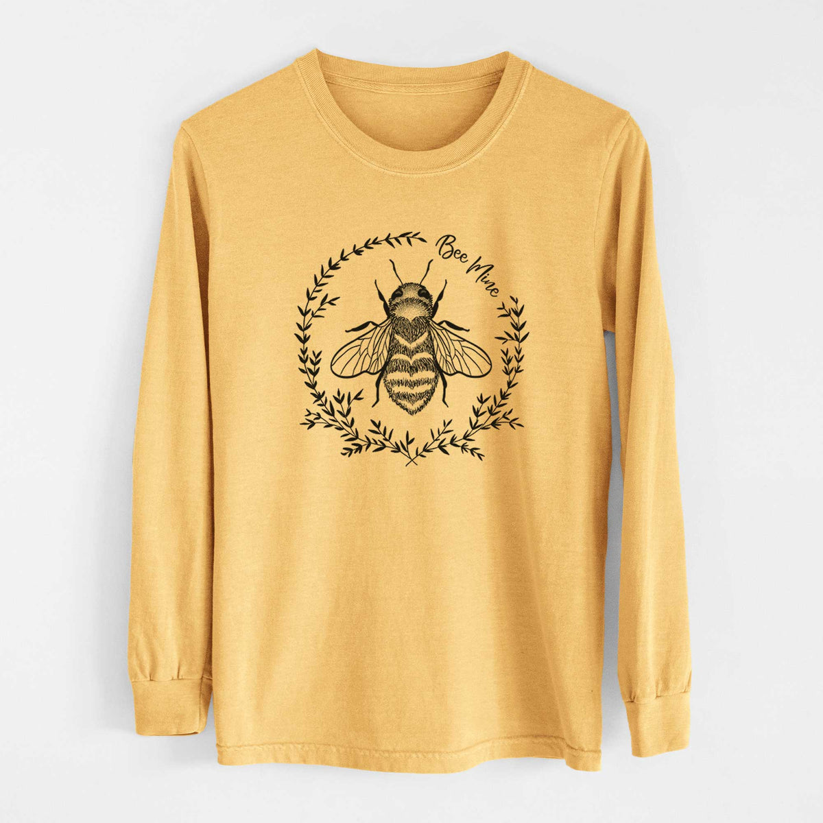 Bee Mine - Men&#39;s Heavyweight 100% Cotton Long Sleeve