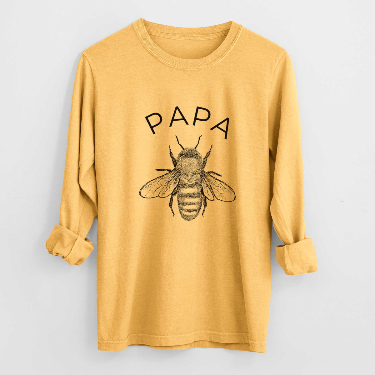 Papa Bee - Men&#39;s Heavyweight 100% Cotton Long Sleeve