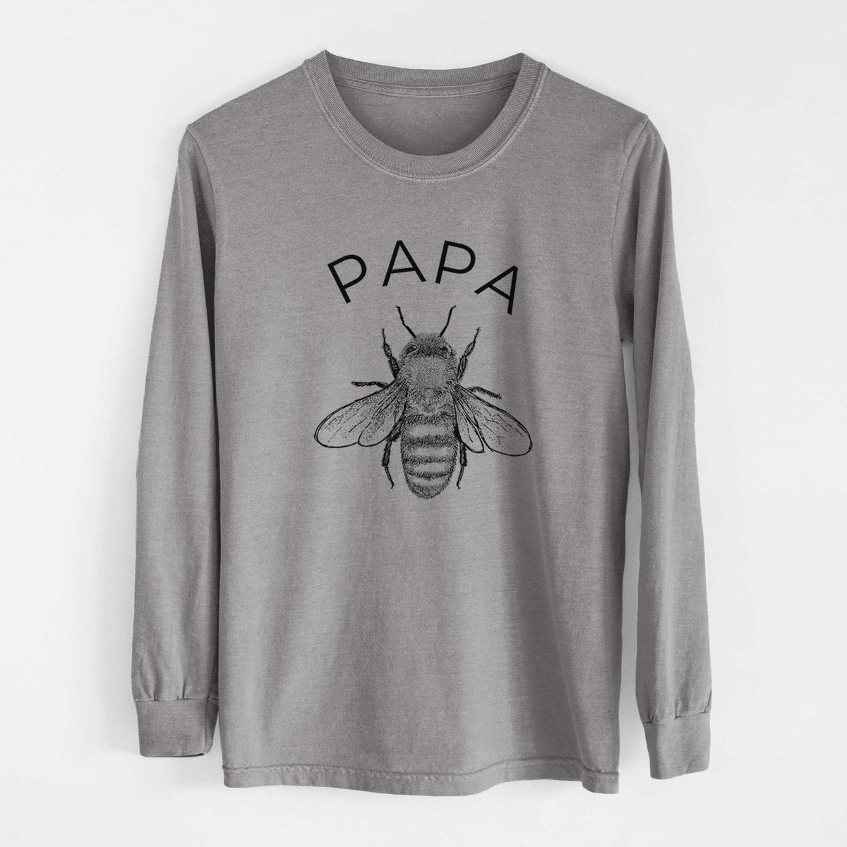 Papa Bee - Men&#39;s Heavyweight 100% Cotton Long Sleeve