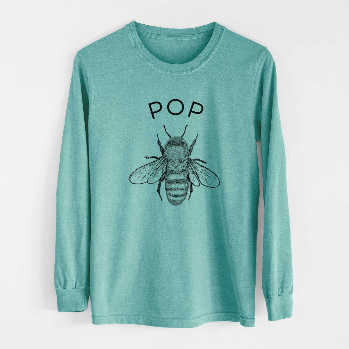 Pop Bee - Men&#39;s Heavyweight 100% Cotton Long Sleeve