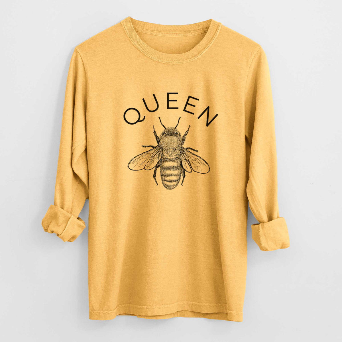 Queen Bee - Men&#39;s Heavyweight 100% Cotton Long Sleeve