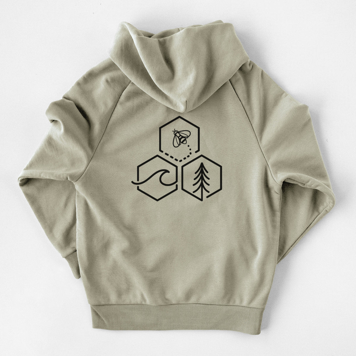 Bee-Sea-Tree Triptych - UltraLuxe Heavyweight French Terry Hoodie