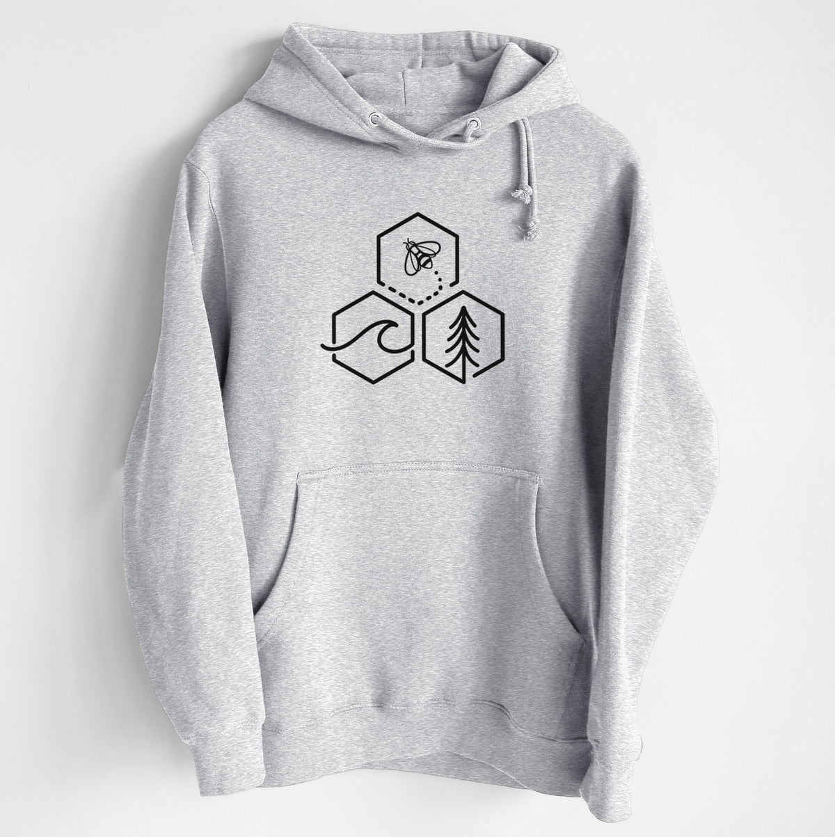 Bee-Sea-Tree Triptych - Heavyweight Fleece Hoodie