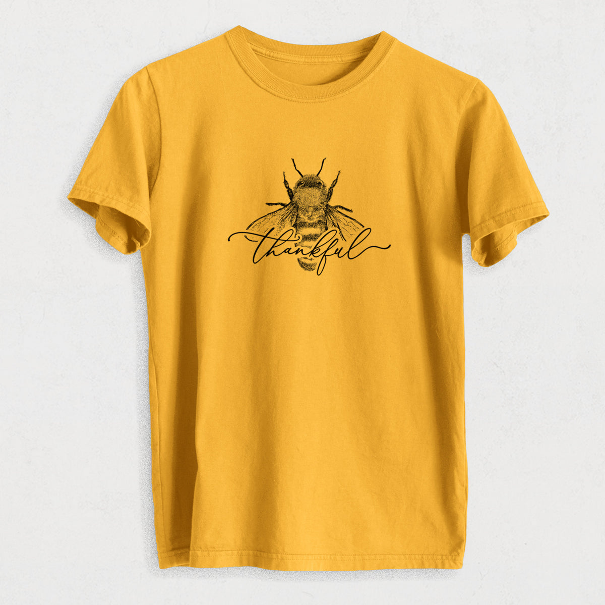 Bee Thankful - Heavyweight Men&#39;s 100% Organic Cotton Tee